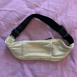 Gold Fanny Pack with Black Strap